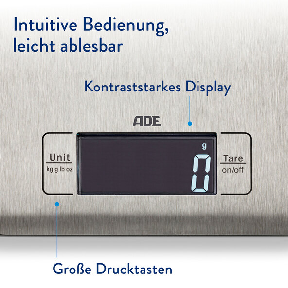 Digitale Küchenwaage Ronda, silbergrau