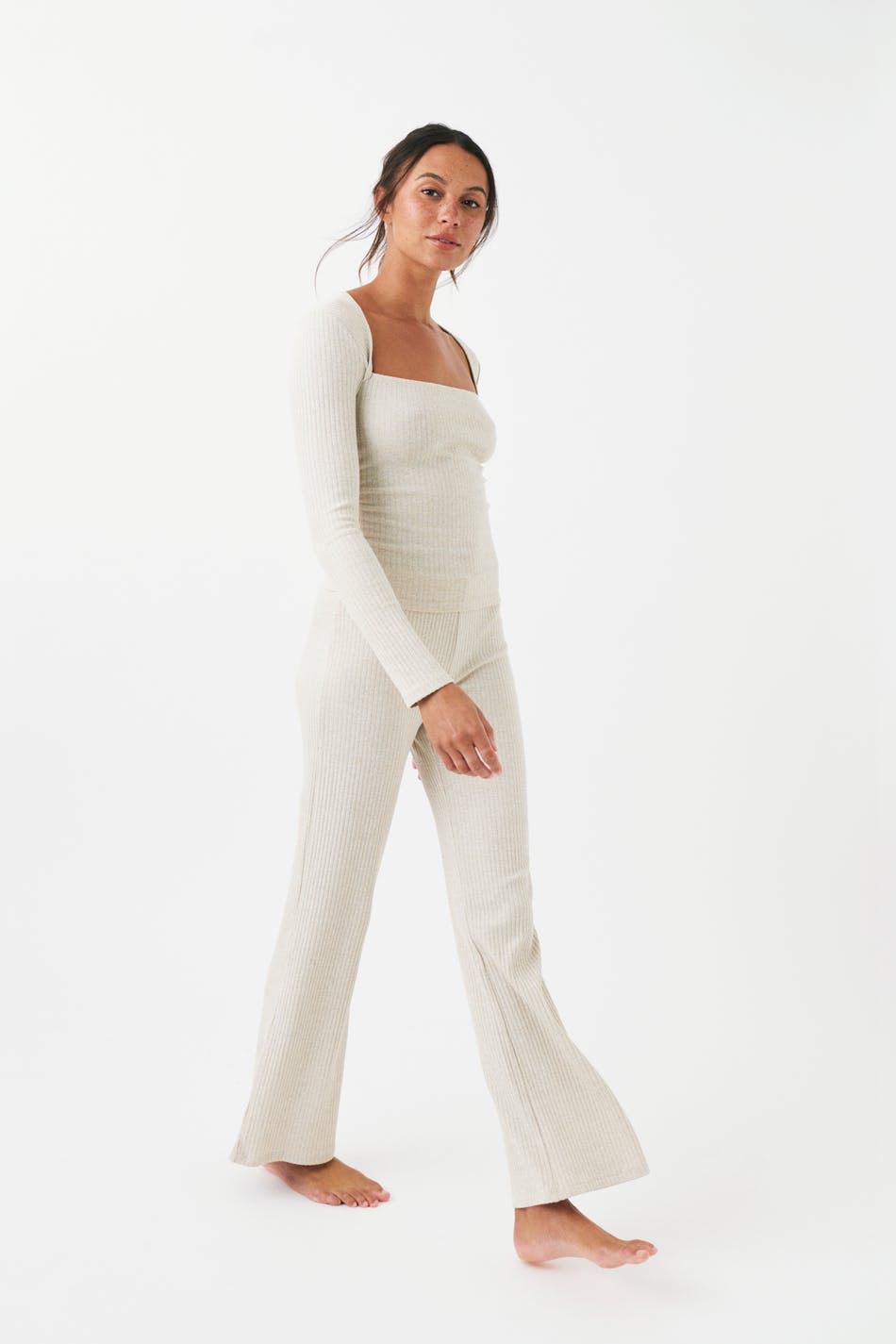 Soft rib trousers