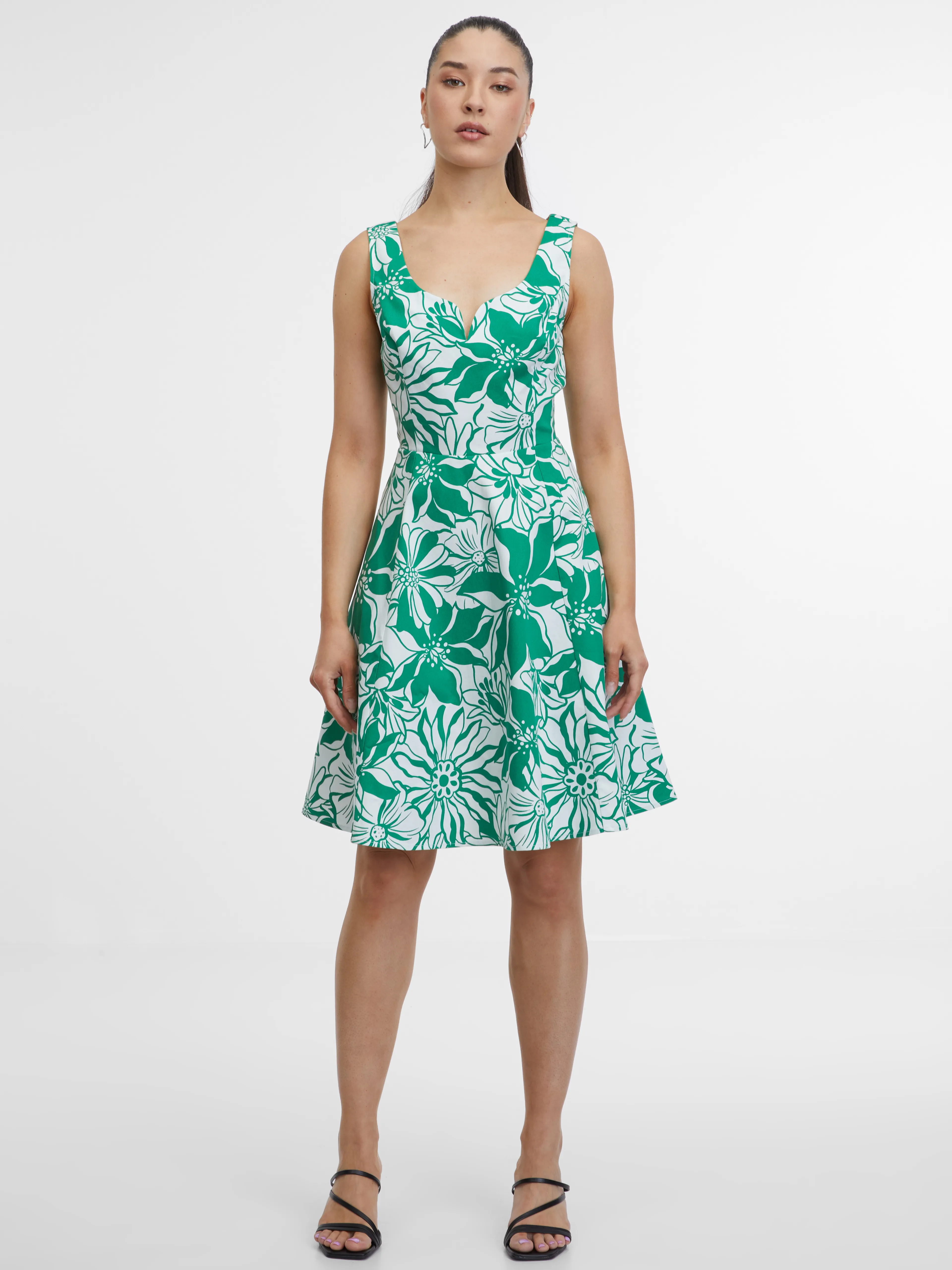 Grünes gemustertes Damenkleid ORSAY