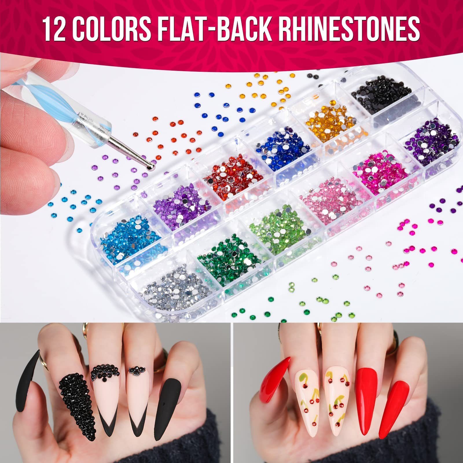 AMR HOME Nageldesign Zubehör Nail Art Pinsel Set 15 Stücke Nagel Pinsel Gelnägel Dekoration Nailart