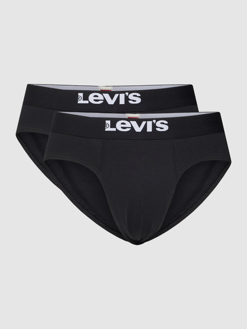 Slip mit Label-Detail Modell 'SOLID BASIC' in schwarz