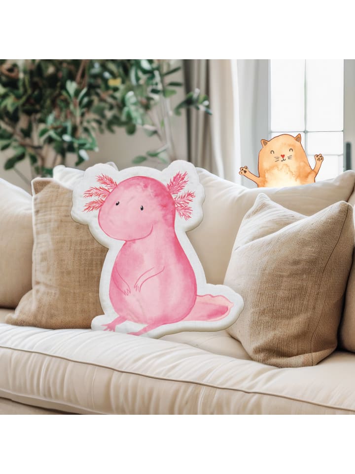 Mr. & Mrs. Panda Kissen Kuscheltier Axolotl Niedlich ohne Spruch in Weiß günstig kaufen