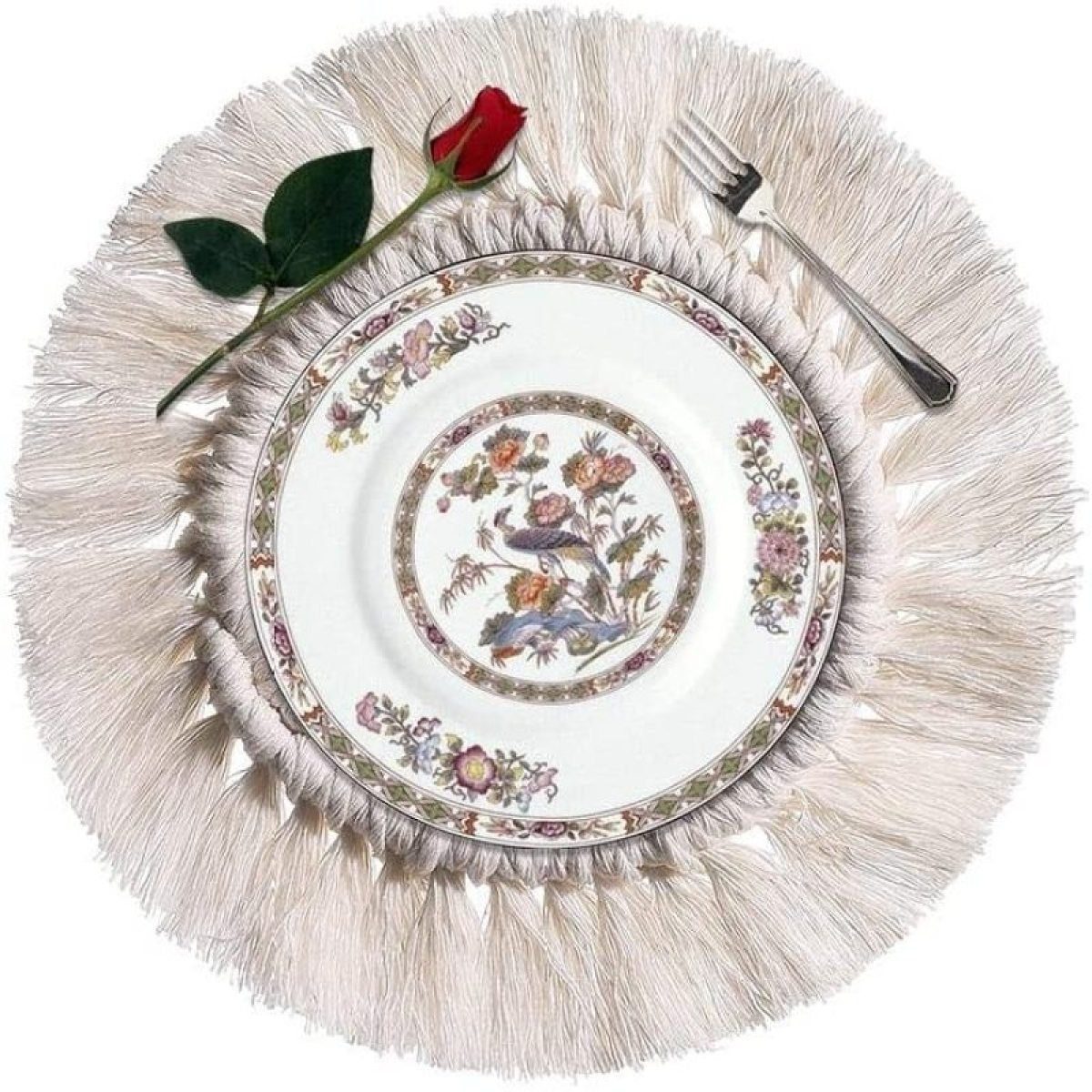 LENBEST Tischsitz Platzset, Makramee Untersetzer Set Kaffeetasse Matte, Table Decor, (4-tlg)