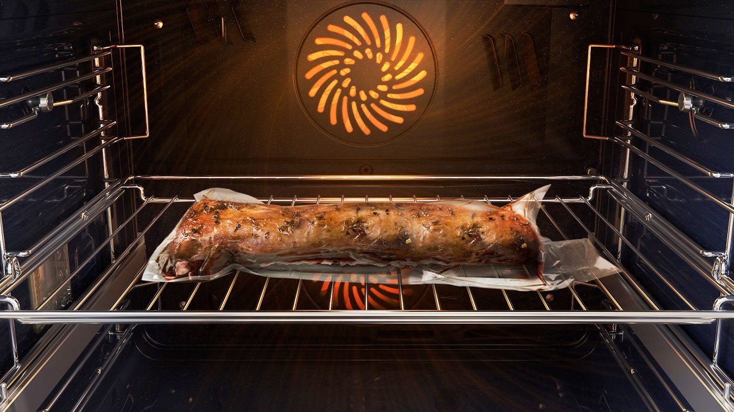 Samsung Pyrolyse Backofen NV7B4530ZAS, Pyrolyse-Selbstreinigung, Dual Cook Flex – Ein Ofen. Zwei Garräume. Maximale Flexibilität.