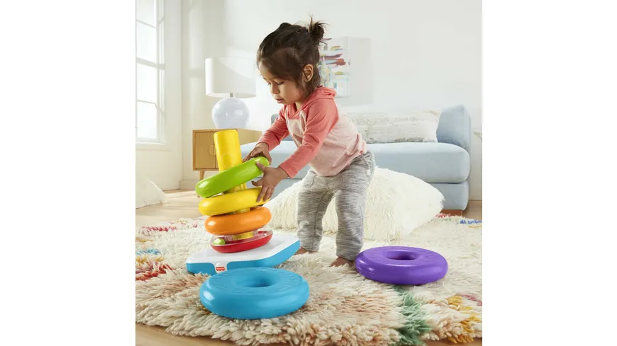 Fisher-Price Gigantische Farbring Pyramide, Steckspielzeug, Stapelturm