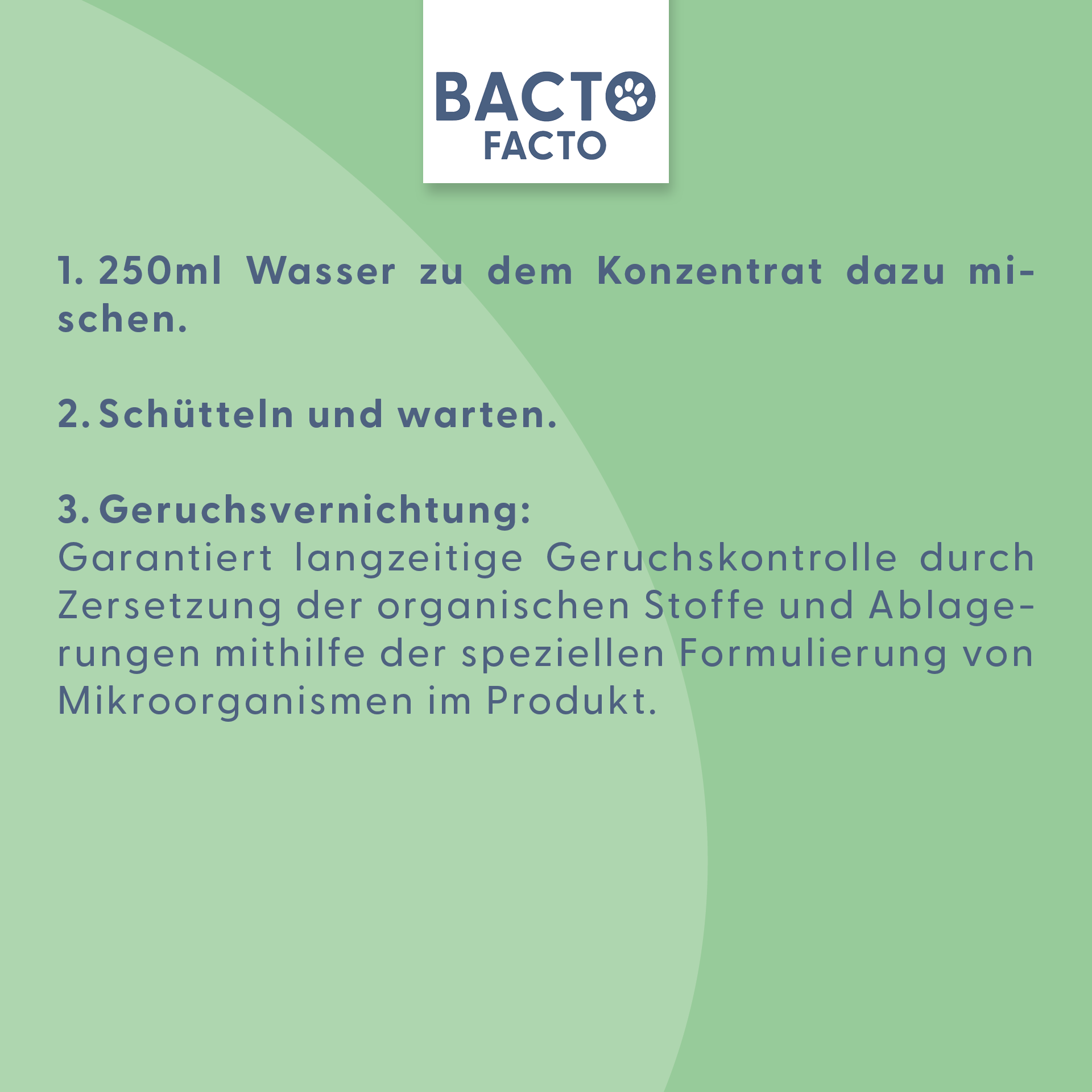 BactoFacto Käfigreinigung & Hygiene BactoFacto ALLin1 250ml Geruchsentferner Konzentrat zum Anmischen von 500ml