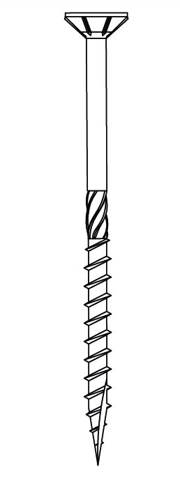 Senco Accessories HBS-80140-CH40 Vijak za leseno konstrukcijo z ravno glavo Torx 40 pocinkan 8,0x140 mm 100 kosov