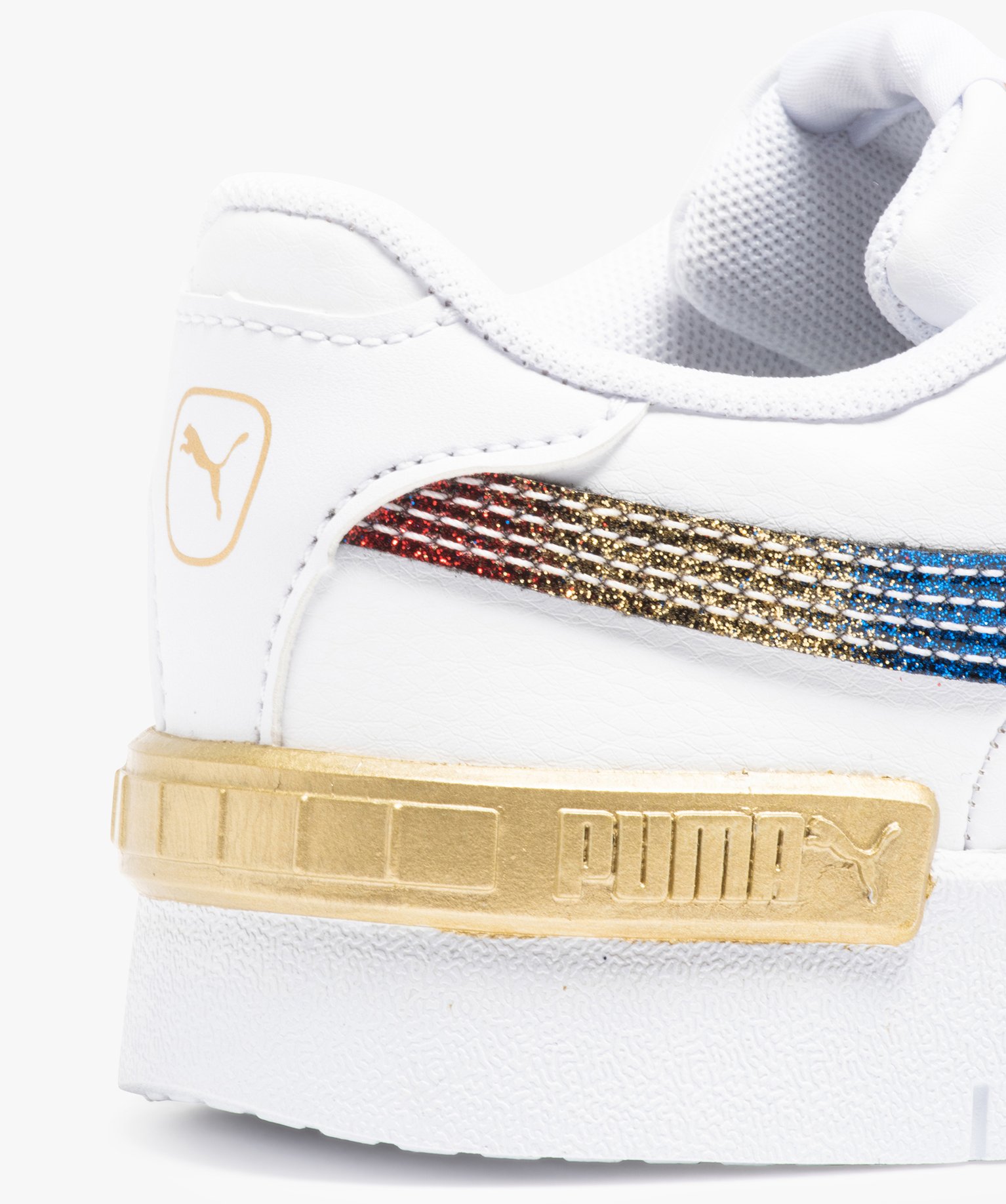 Baskets fille à lacets et bande arc-en-ciel - Puma Jada Oly... blanc | GEMO
