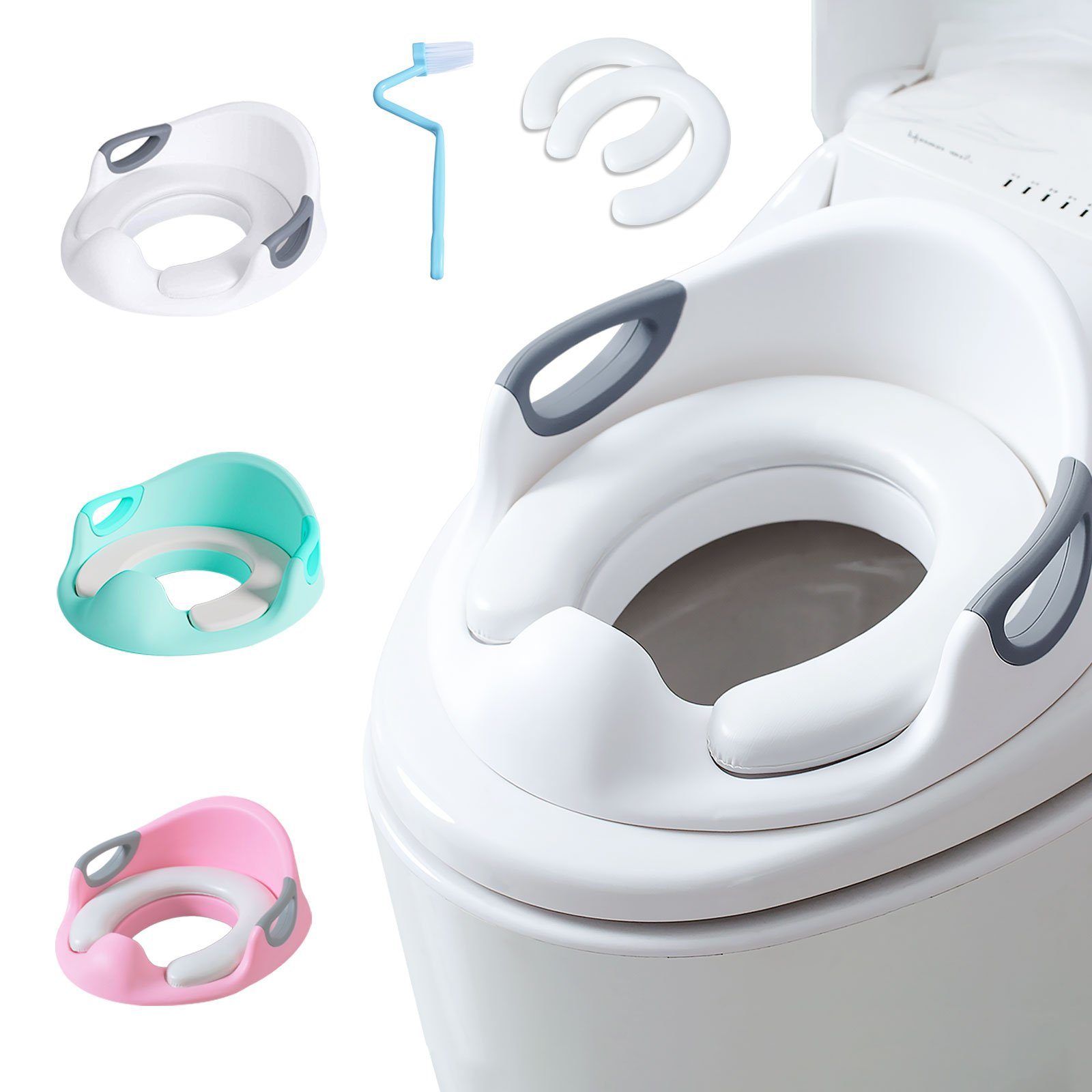BeebeeRun Baby-Toilettensitz Kinder Toilettentrainer WC-Sitz, Kloaufsatz passt auf Runde und Ovale Toiletten