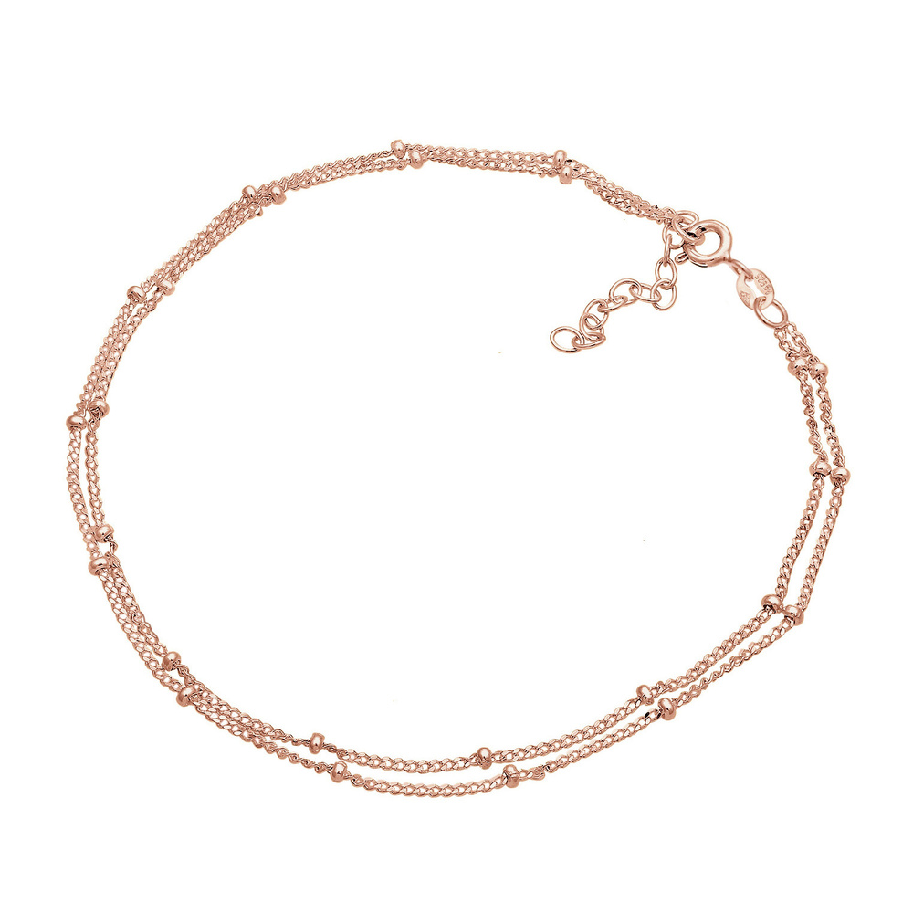 Elli Elli Bracelet de Cheville Femmes Boule Intemporelle Basique en Argent Sterling 92 Bijoux
