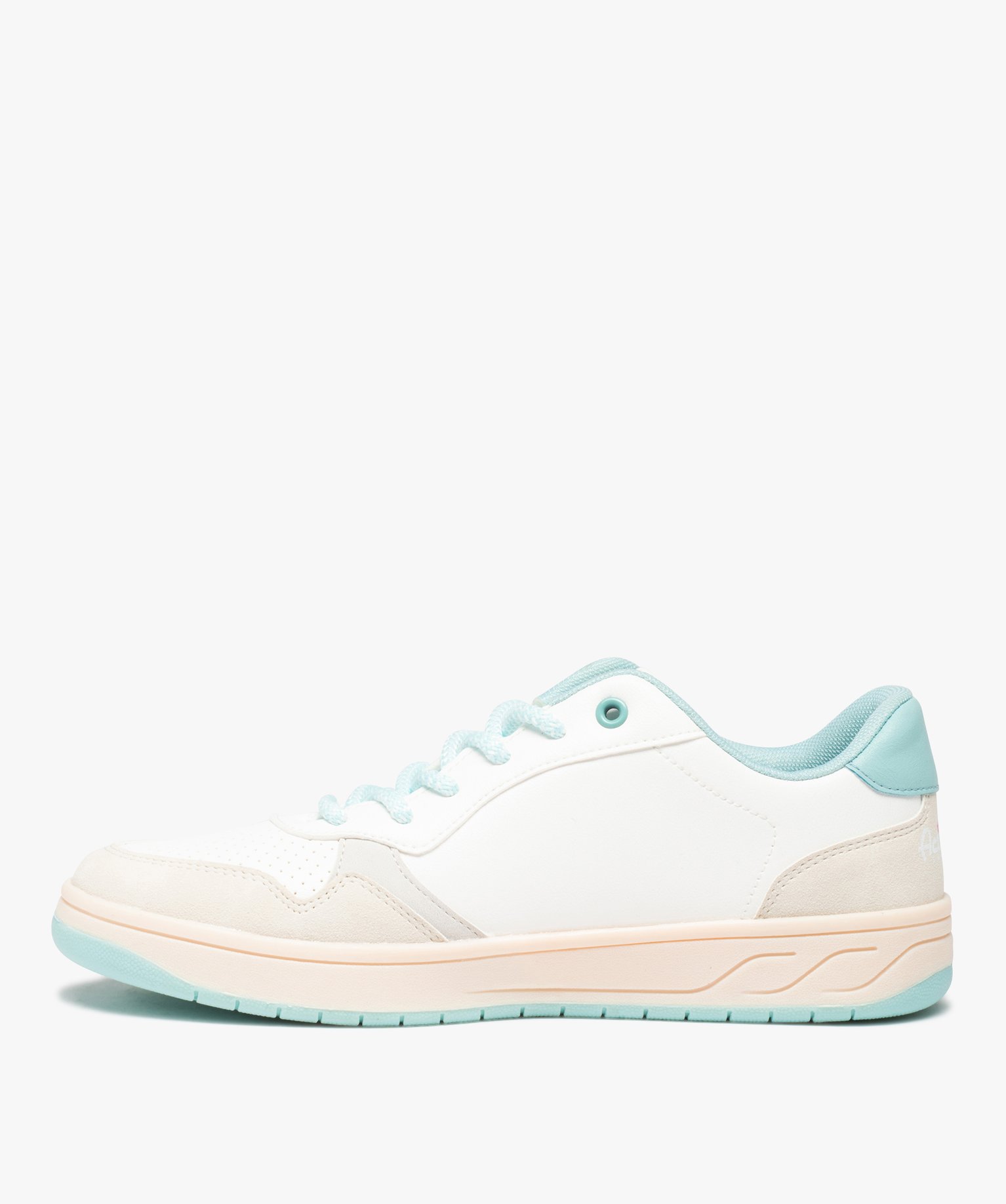 Tennis femme style rétro à lacets – Smiley World blanc | GEMO