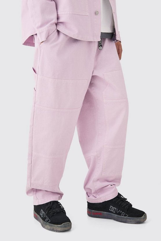 Jeans in Knitteroptik mit elastischem Bund