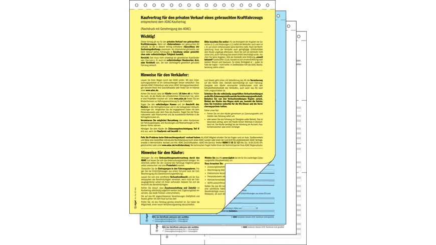 sigel Kaufvertrag ADAC-Muster KV440 A4 4Blatt