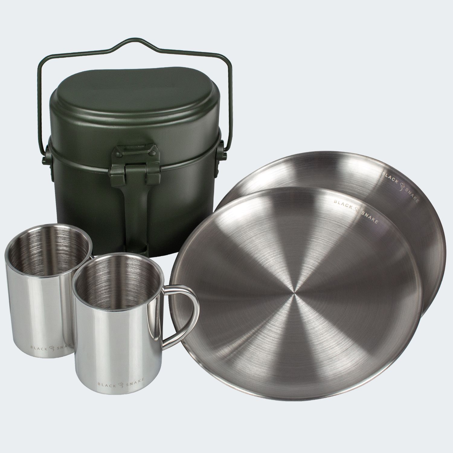 Black Snake 5-teiliges Campingkochgeschirr Set