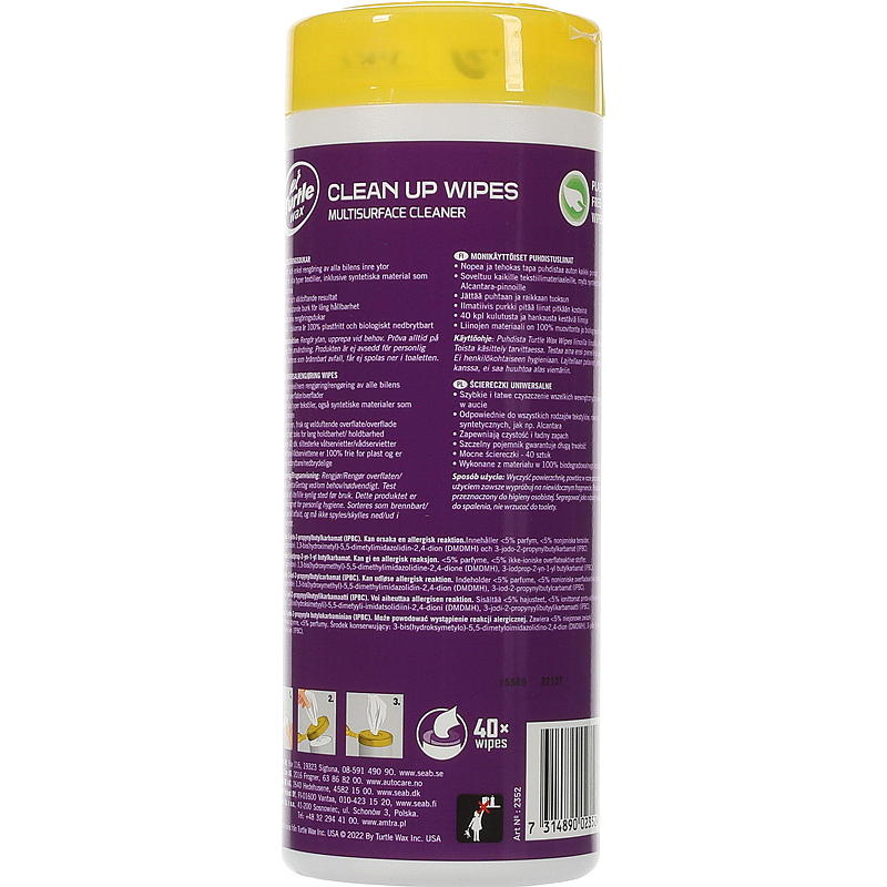 Turtle Wipes clean-up Turtle Wax