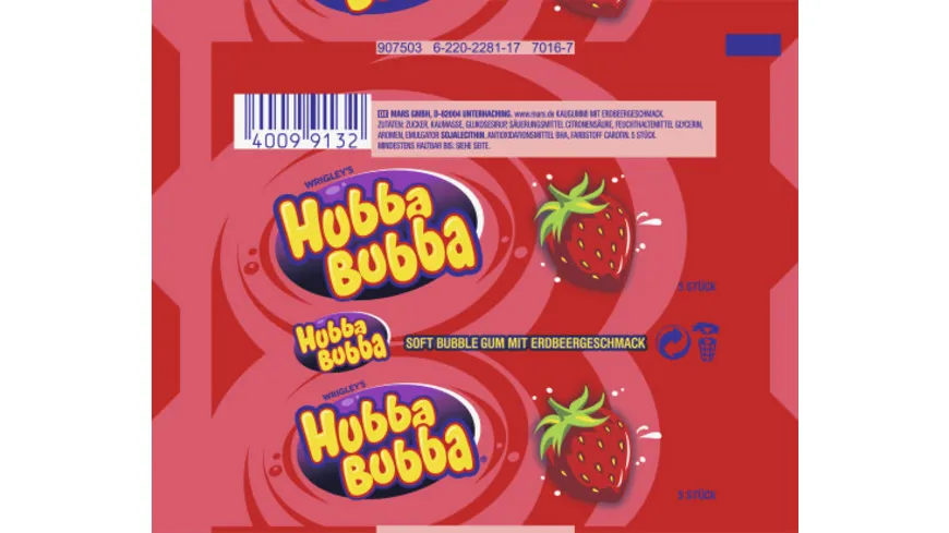 Wrigley's Hubba Bubba® Erdbeere 35 g
