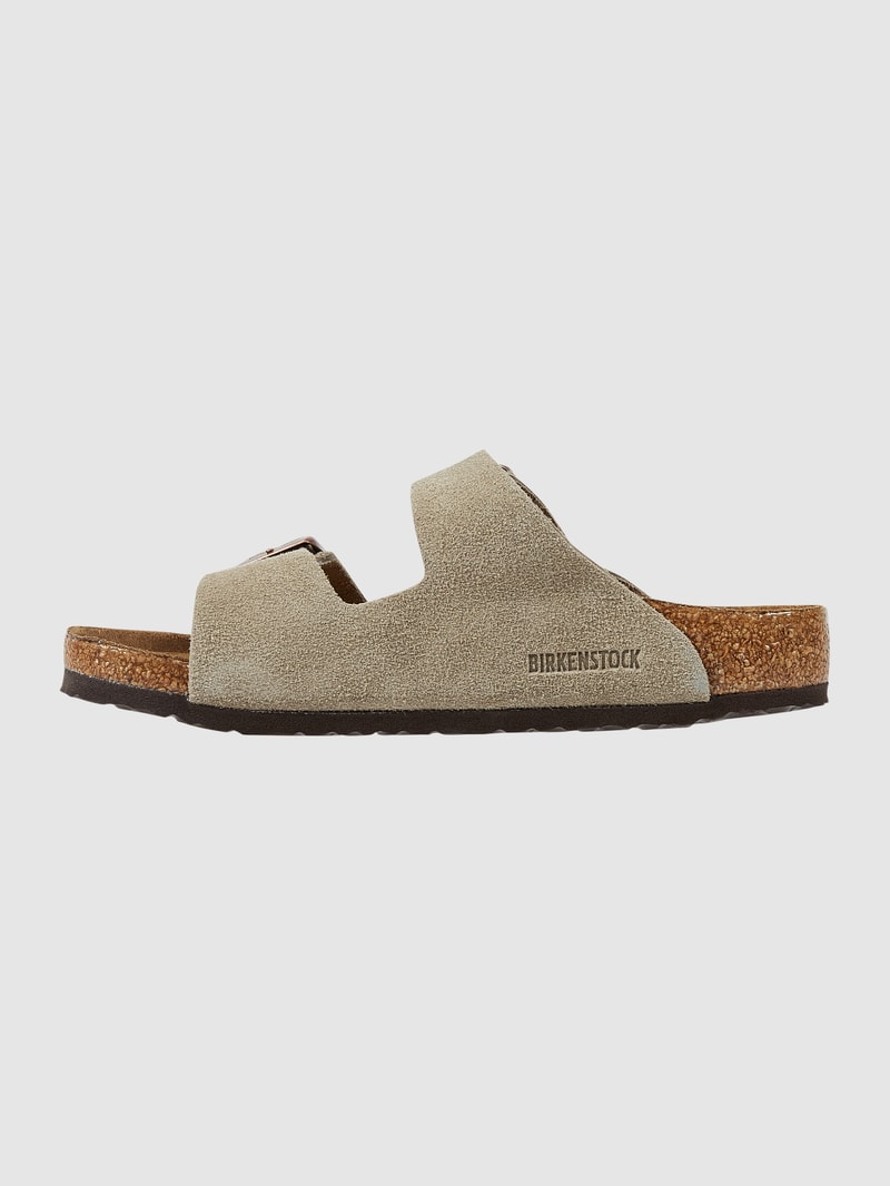 Sandalen aus Veloursleder Modell 'Arizona' in taupe