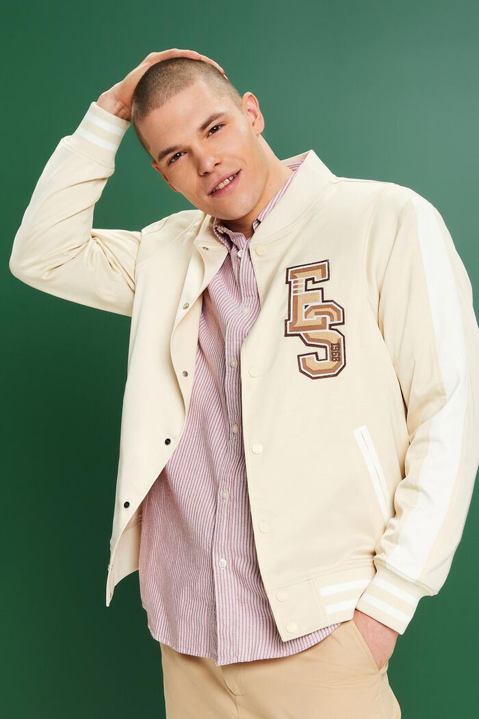 Collegejacke mit Logo-Patch