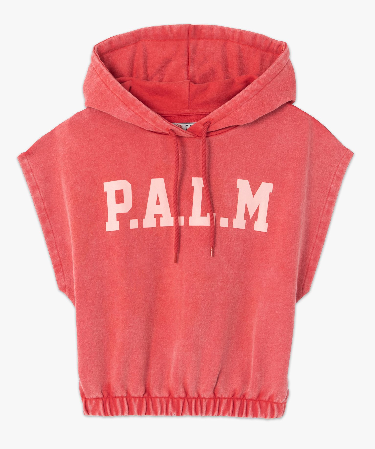 Sweat femme court sans manches à capuche – Camps United rose | GEMO
