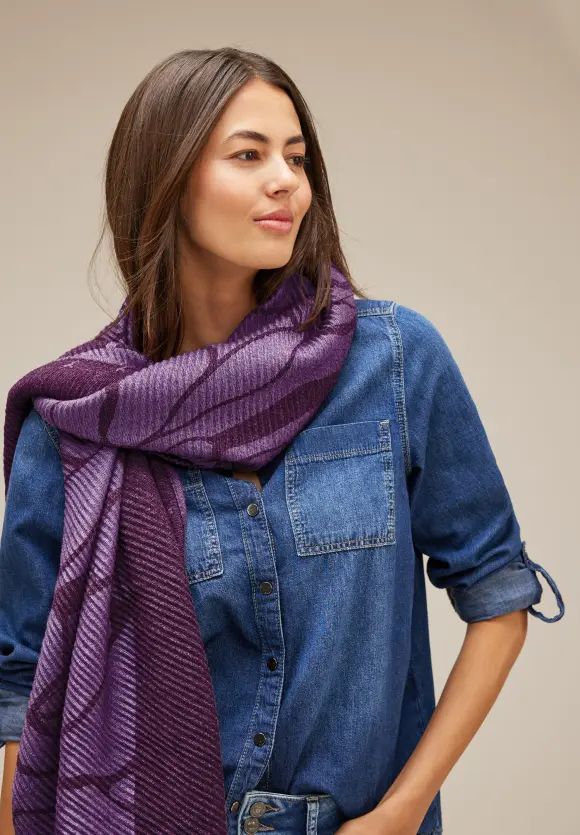 Street One Jacquard Plissée Schal