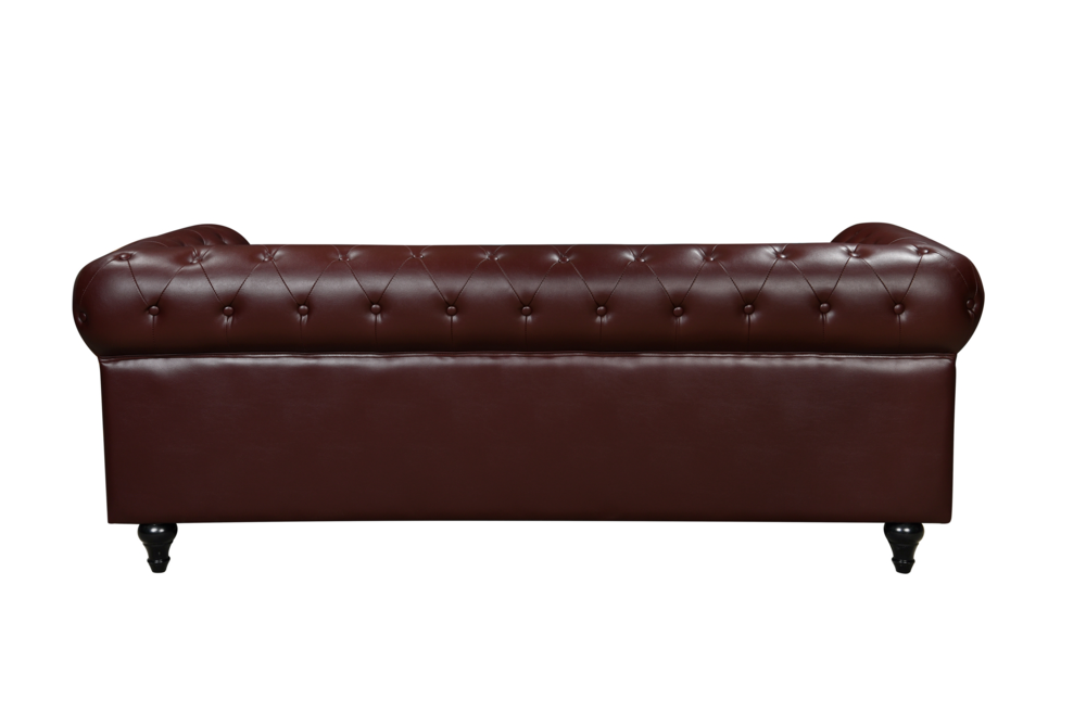 Happy Home Happy Home gepolsteter 3-2-1 Sitzer Sofa-Set HSP107-DRT dunkelrot Lederoptik