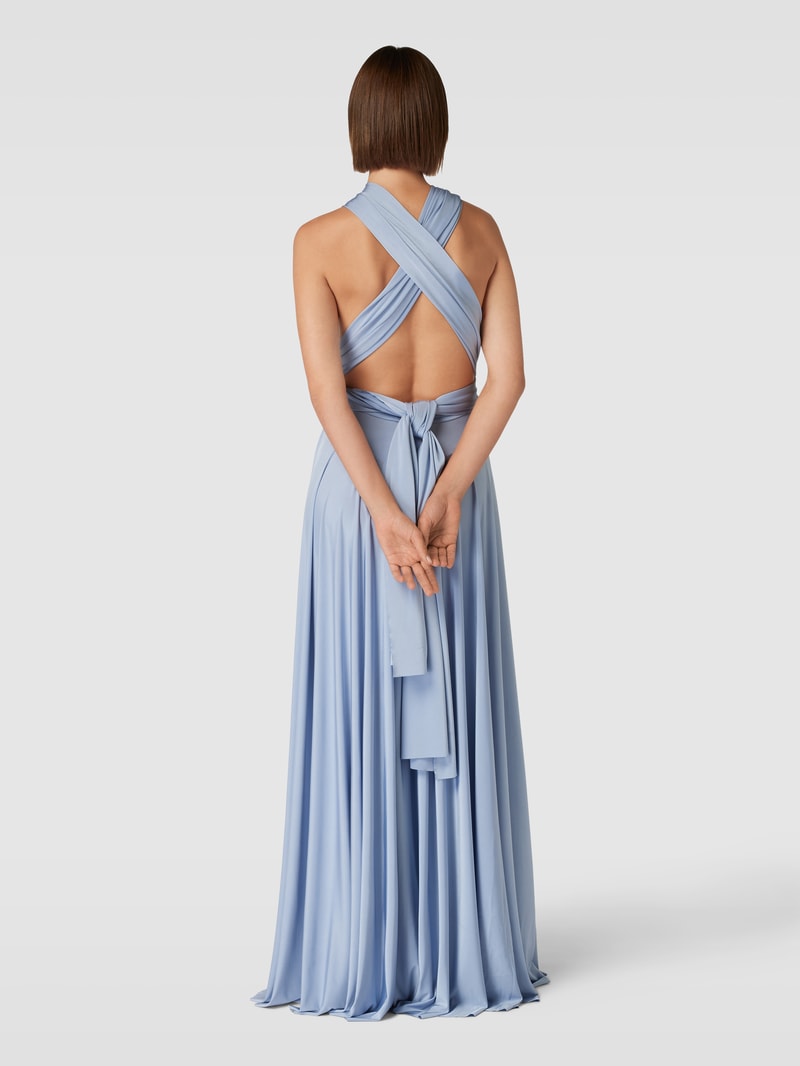Abendkleid mit Stretch-Anteil in himmelblau