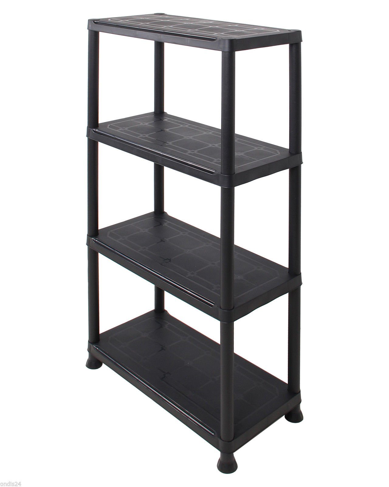 ONDIS24 Steckregal 2x Kunststoffregal, 60 x 30 x 135 (H) cm, 4 Böden, Schwerlastregal, bis zu 80 kg, Regal, Lagerregal - Doppelpack