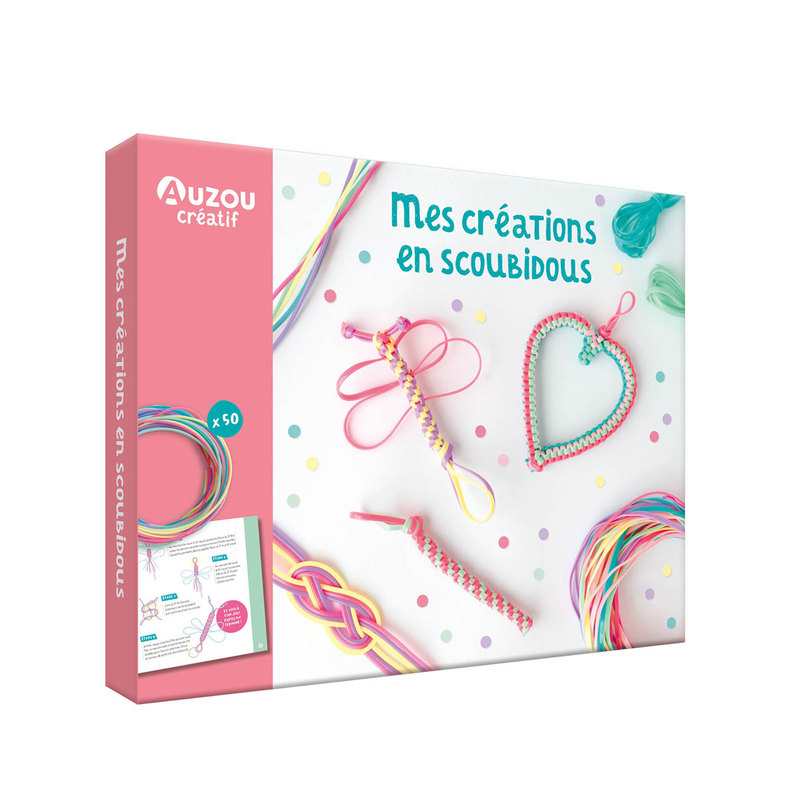 Coffret Mes créations en scoubidous - Auzou