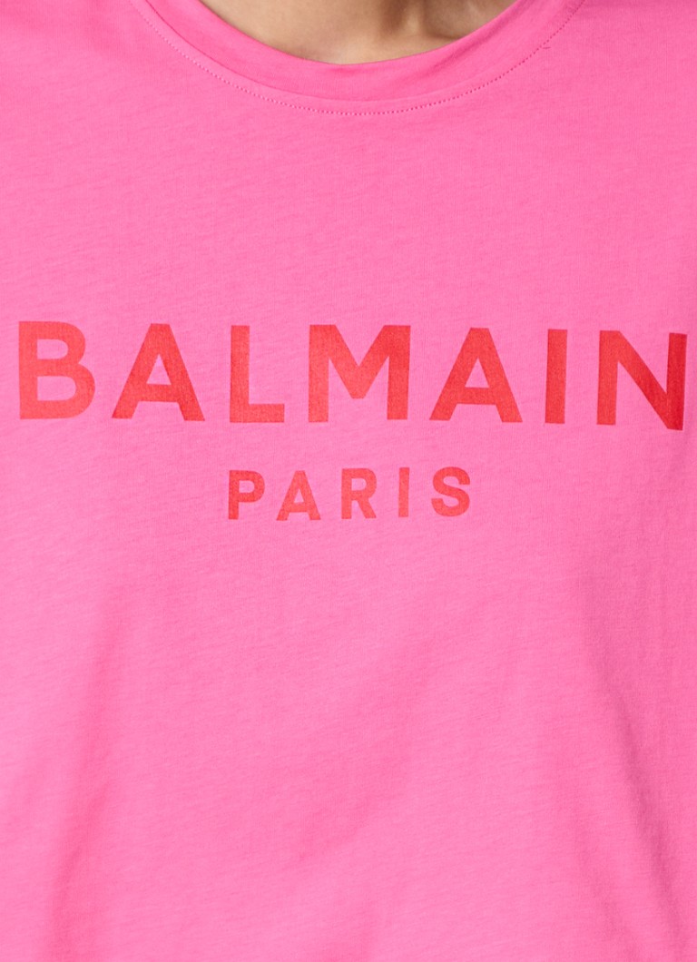 Balmainin lyhythihainen luomupuuvillasta valmistettu t-paita, jossa logopainatus