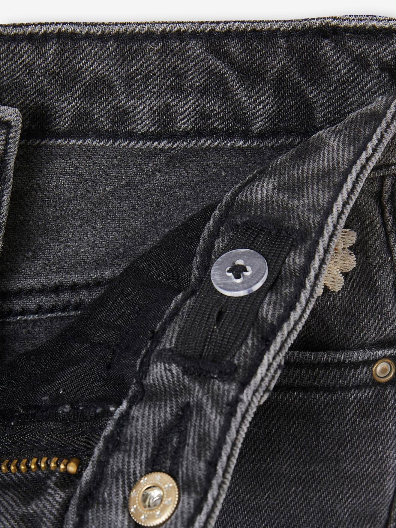 Vertbaudet Mädchen Boyfriend-Jeans - grauer denim