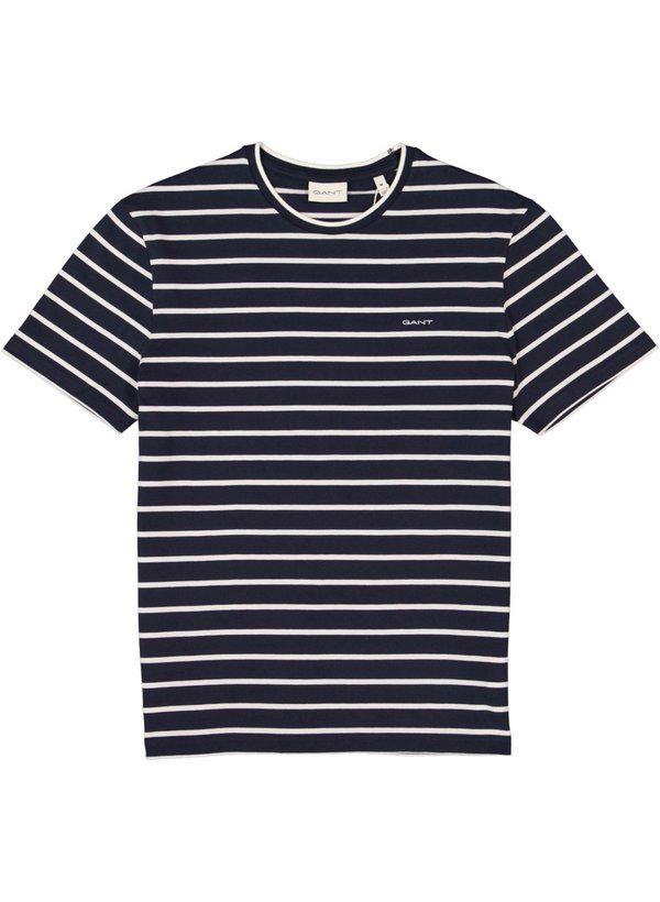 Gant, T-Shirt, Pima Baumwolle, navy-weiß gestreift