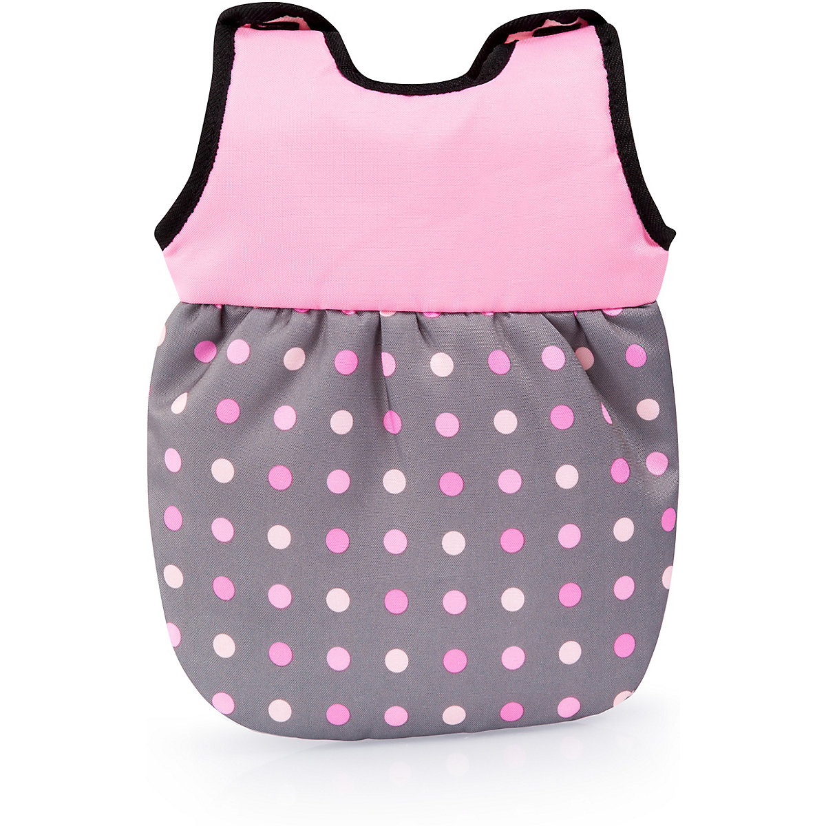Puppen-Zubehör Set, grau - Puppenbett, Wickeltasche, Schlafsack, Fütterset