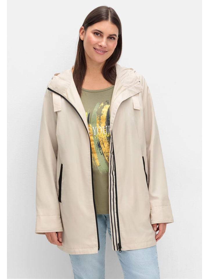 sheego Kapuzenjacke in sand günstig kaufen