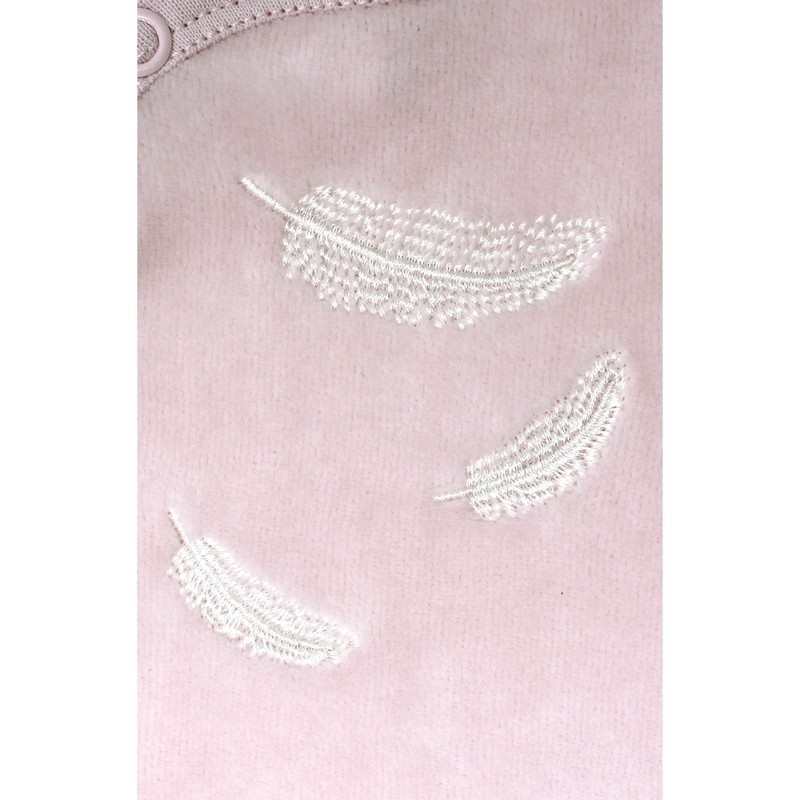 Pyjama bébé en Coton Bio à motifs plumes blanches
