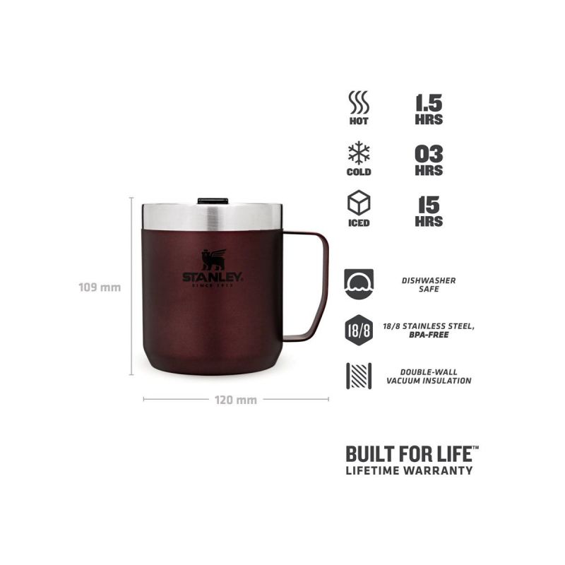 Stanley Campingbecher, Classic Legendary Camp Mug 12oz \/ 350ml Wine