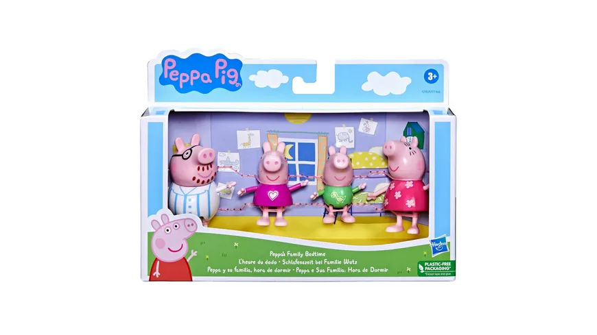 Hasbro - Peppa Pig Peppa’s Adventures Familienfiguren 4er-Pack, sortiert, 1 Stück
