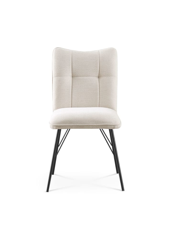 B&D Home 2er-Set: Esszimmerstuhl NELE in Creme - (B)49 x (H)85 x (T)61,5 cm günstig kaufen onesize