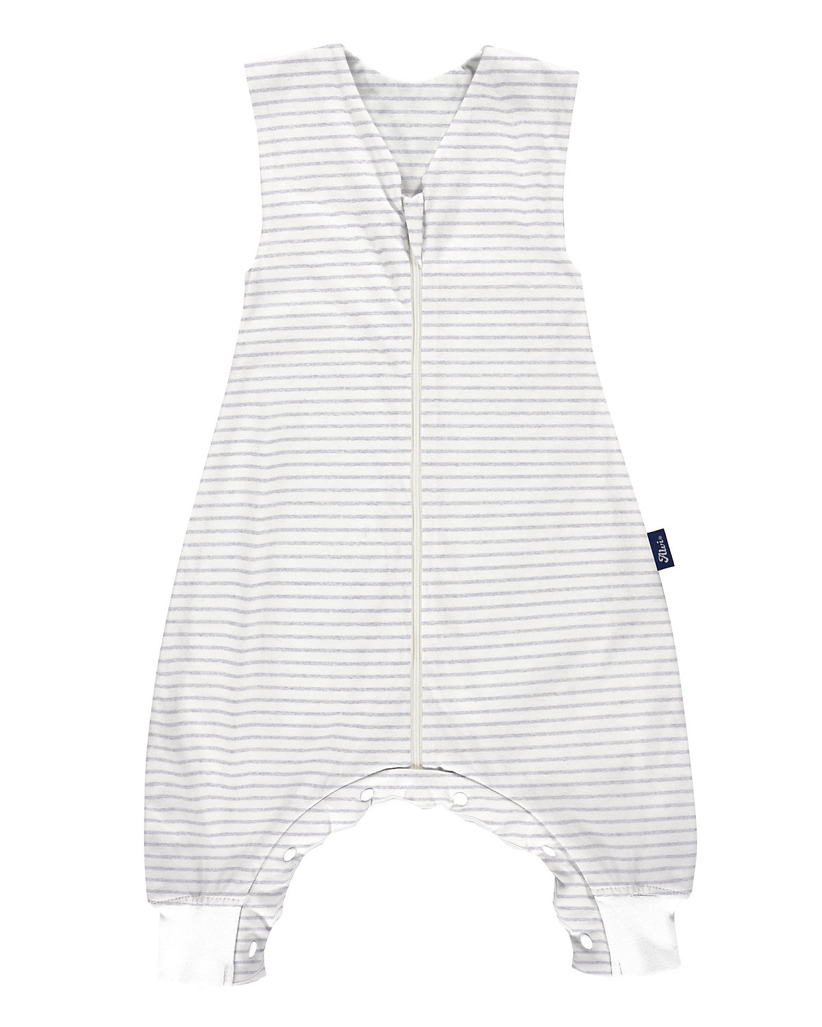 Sleep-Overall Light - TOG 0,5 - Ringel grau/weiß Größe 70