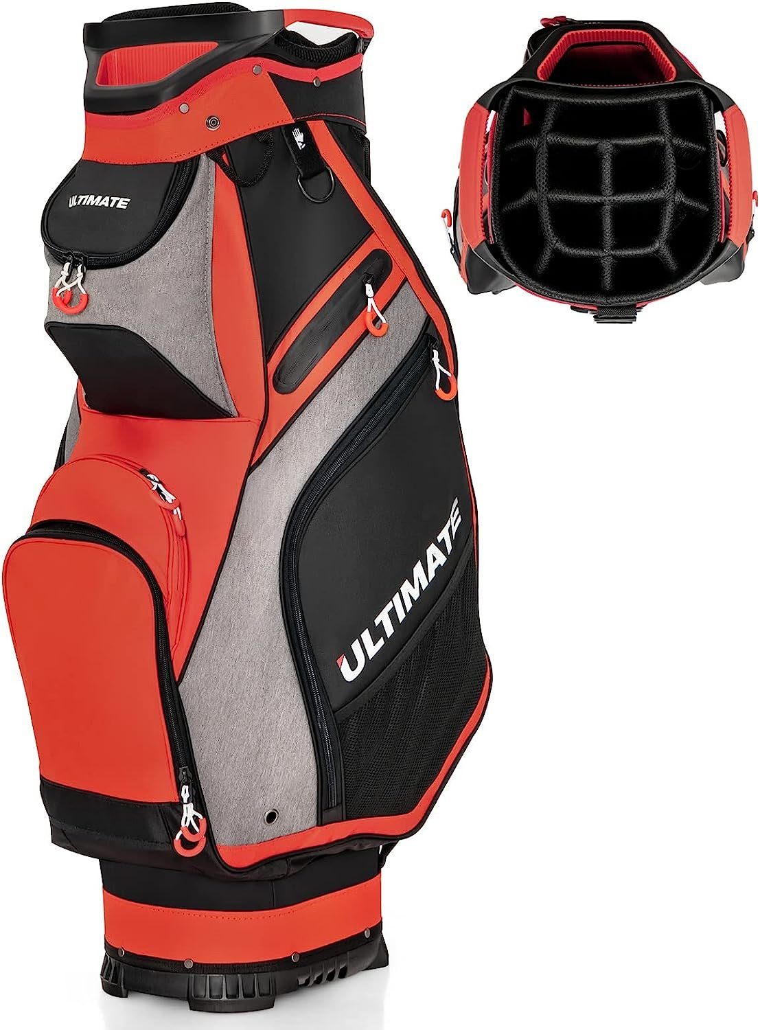 KOMFOTTEU Golfbag-Regenschutz Golftasche, mit 14 Trennwänden