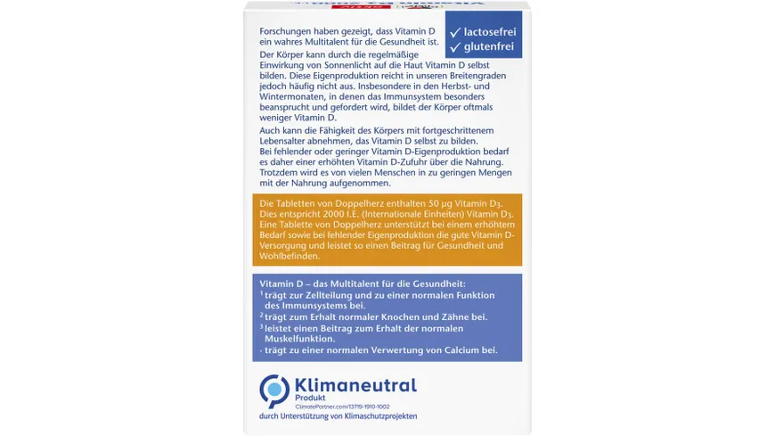 Doppelherz Vitamin D3 2000 I.E.