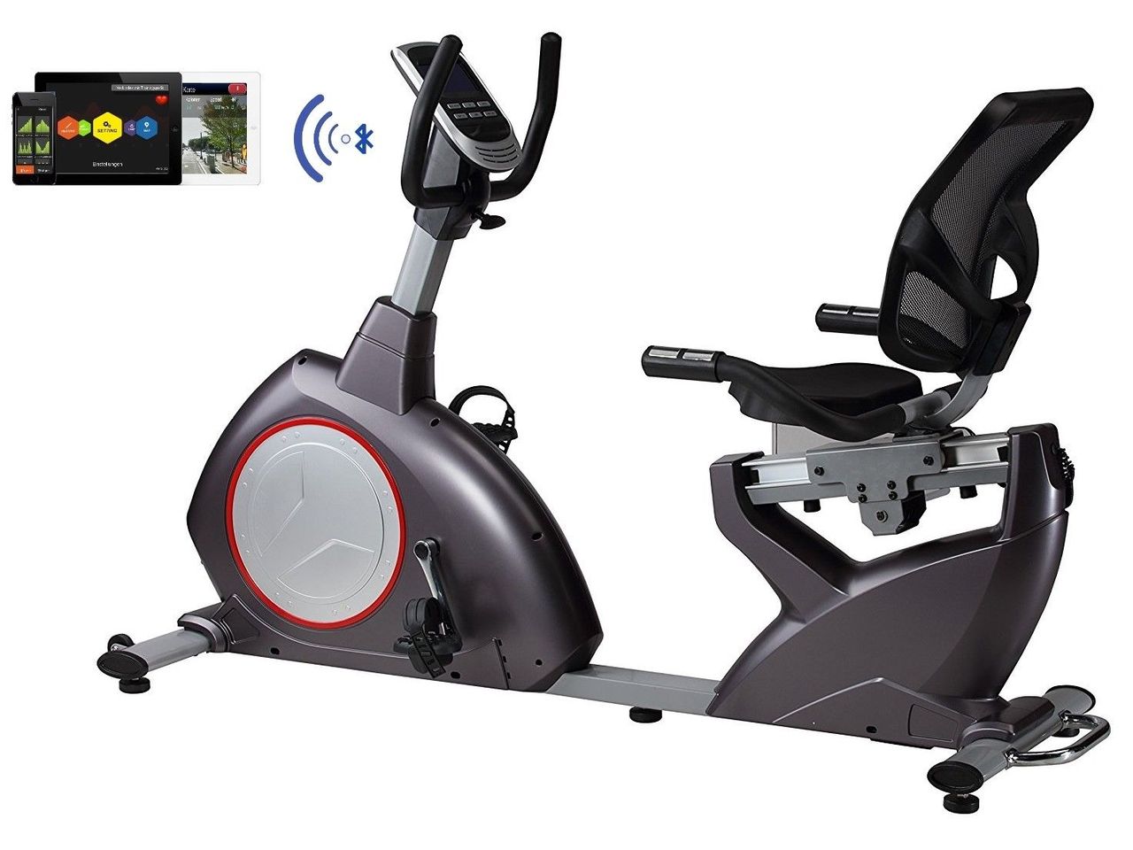 L.A. Sports Body Coach Sitz-Liege-Ergometer Heimtrainer magnetisch Computer mit Bluetooth
