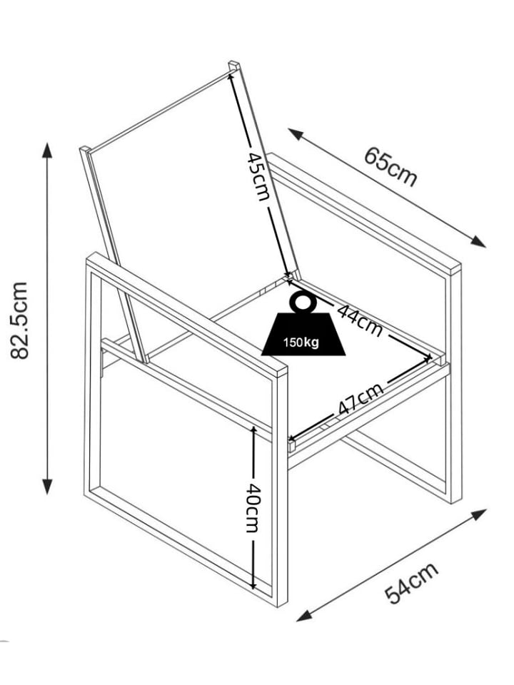 VCM  2-tlg. Gartenstuhl Balkonstuhl Lounge Volasi in Anthrazit günstig kaufen onesize