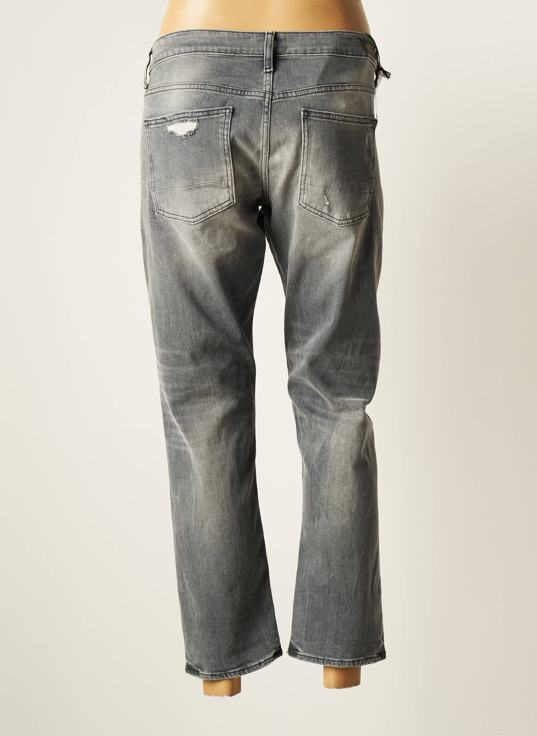 Le Temps Des Cerises Jeans Boyfriend Femme couleur gris