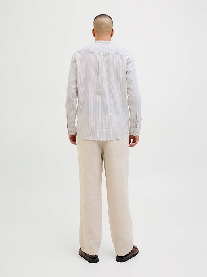 Jack & Jones Hemd - Regular fit - in Weiß/ Beige günstig kaufen