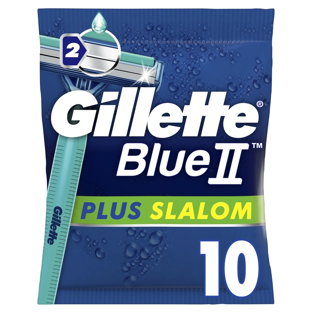 gillette Gillette Blue II Slalom Rasoirs Jetables x 10 Rasoirs Jetables