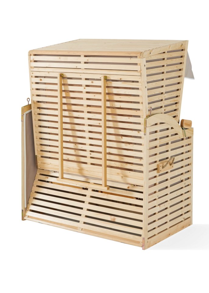 Strandkorb 2 Sitzer mit Lamellen