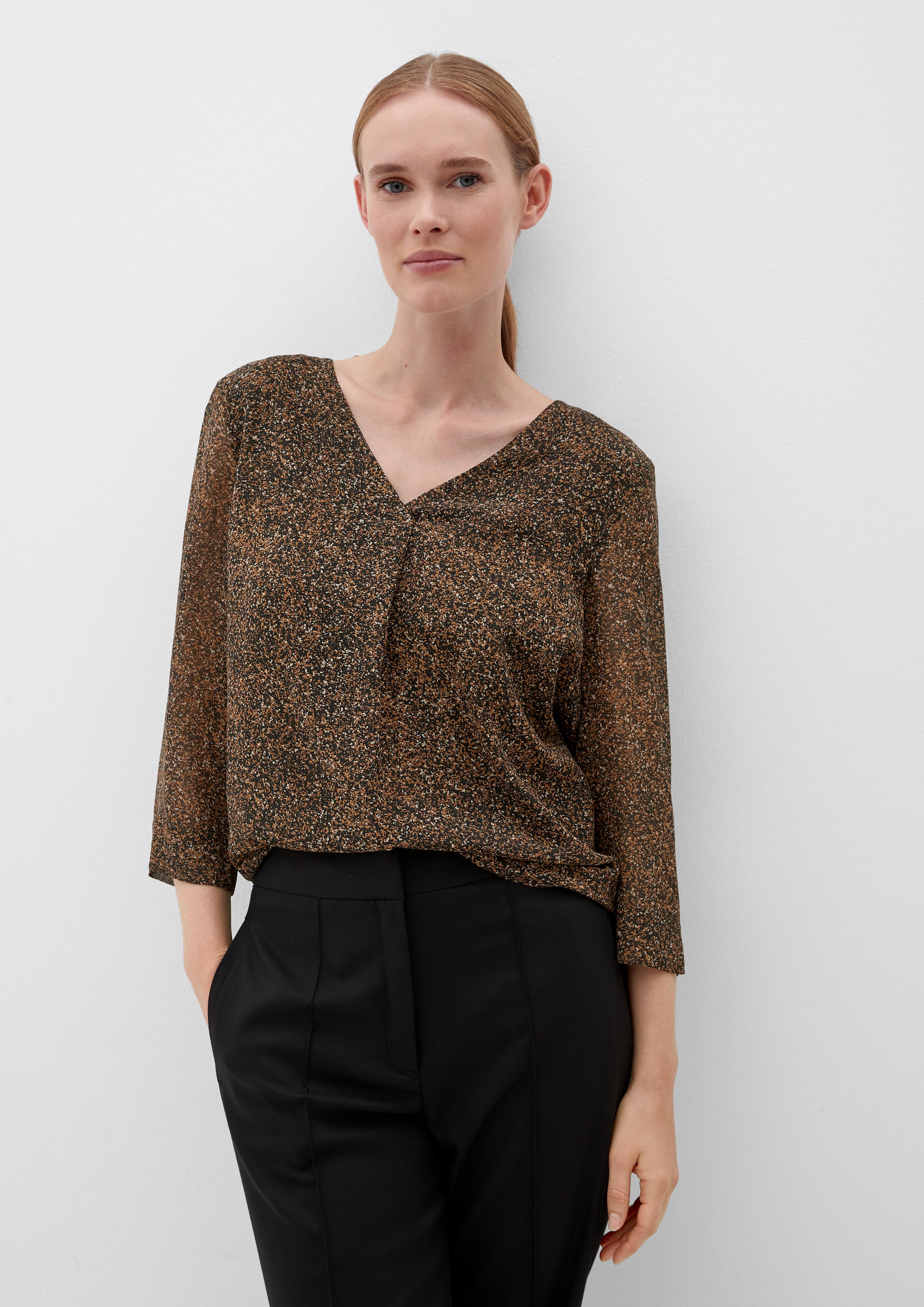 Chiffonbluse mit Plisséefalten  2122177-99A1