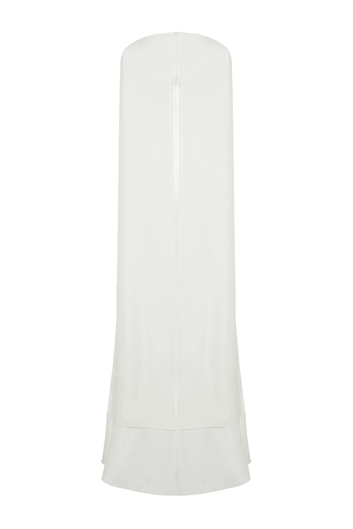 Trendyol Collection  Weißes Braut-Hochzeits-/Nikah-langes Abendkleid mit Perlendetails TPRSS24AE00043