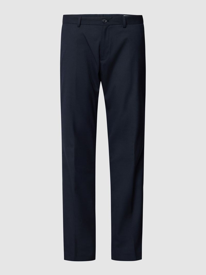 Stoffhose mit französischen Eingrifftaschen in marineblau