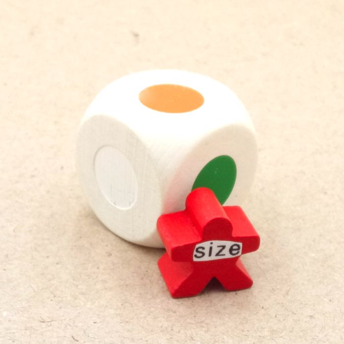 Farbwürfel 24 mm orange-weiß